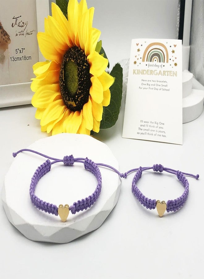 kepvrio First Day of Kindergarten Bracelets,First Day of School Bracelets for Mom and Daughter,Back to School Bracelet Pre-K Matching Heart Wish Adjustable Bracelet for Women - Image 4